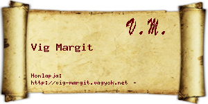Vig Margit névjegykártya